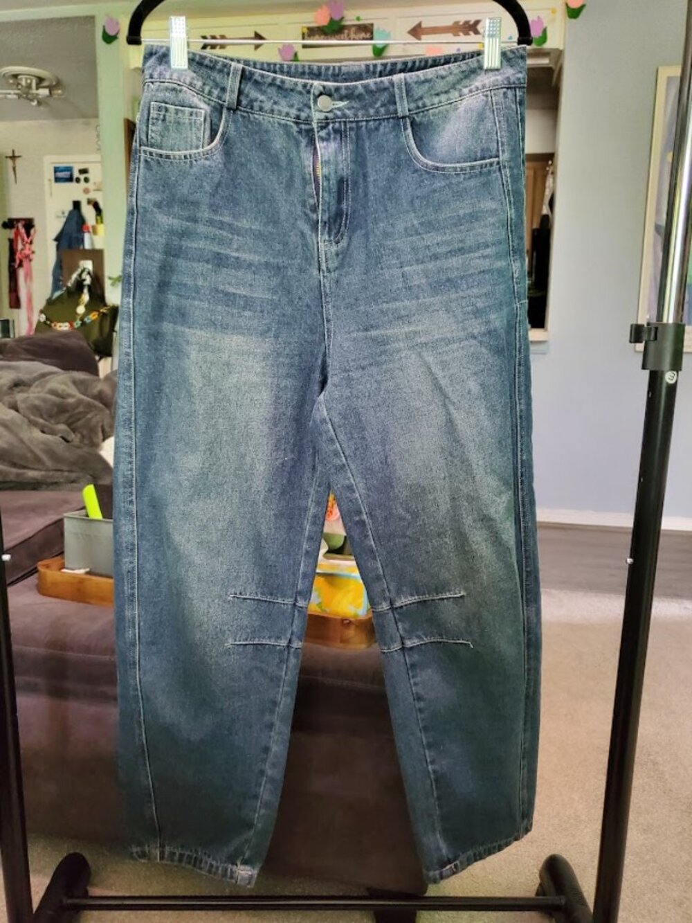 Clearlove mid-rise barrel-leg jeans